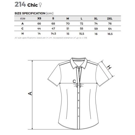MALFINI női ing, rövid ujjú, 4 színben.