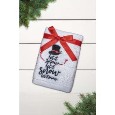 Karácsonyi hímzett törölköző