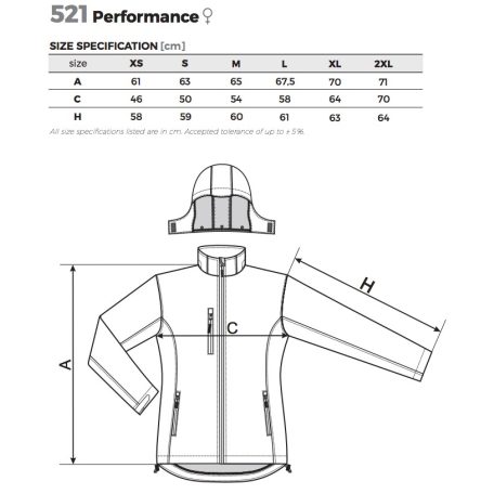 PERFORMANCE női softshell kabát 
