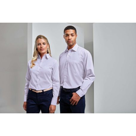 PREMIER férfi hosszú ujjú poplin ing. S-6XL-ig