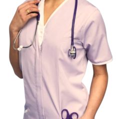 'DAISY' egészségügyi tunika-rózsaszín/fehér