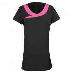   "Ivy" egészségügyi, kozmetikus tunika. Fekete/pink.