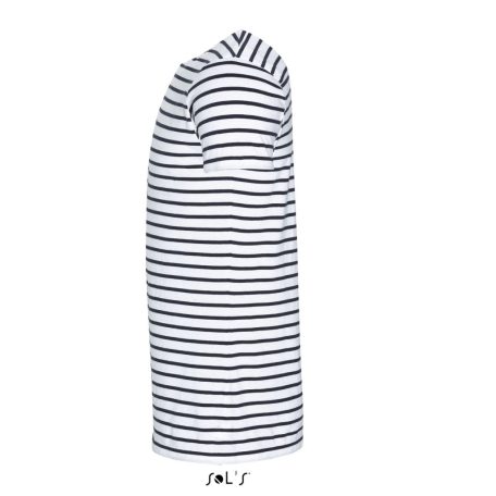 SOL'S csíkos férfi póló. MILES MEN ROUND NECK STRIPED T-SHIRT