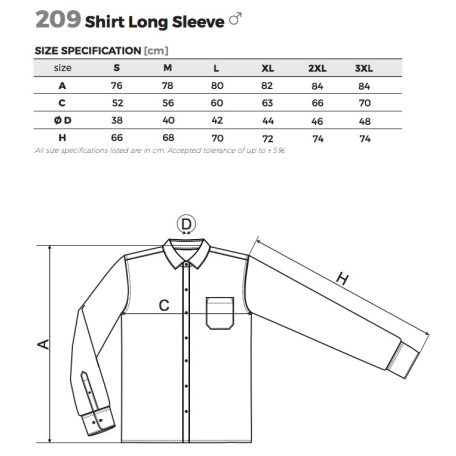 Malfini férfi ing - hosszú ujjú. 100%pamut. 4 szín !